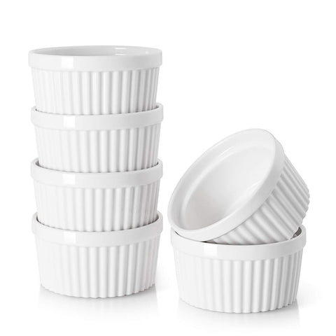 DOWAN 10 oz ramekins for creme brulee, ideal for individual portions.