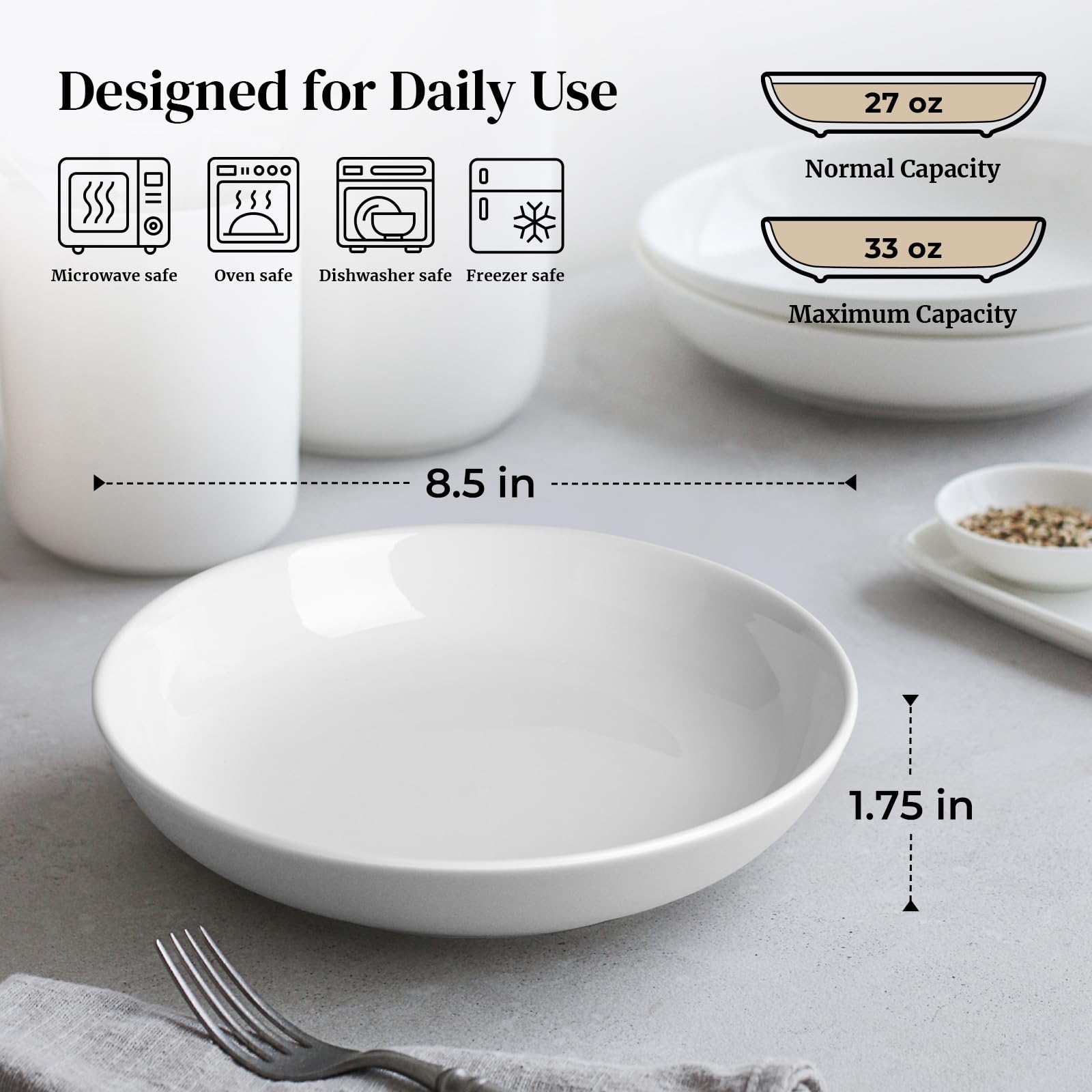 DOWAN 32oz salad bowls, portioned meal prep option