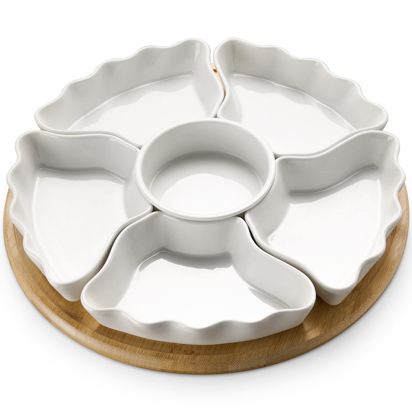 DOWAN 360° rotatable tray allowing quick access to snacks.