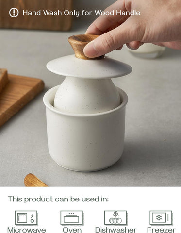 Dowan butter crock fits 1 to 1.5 sticks of butter