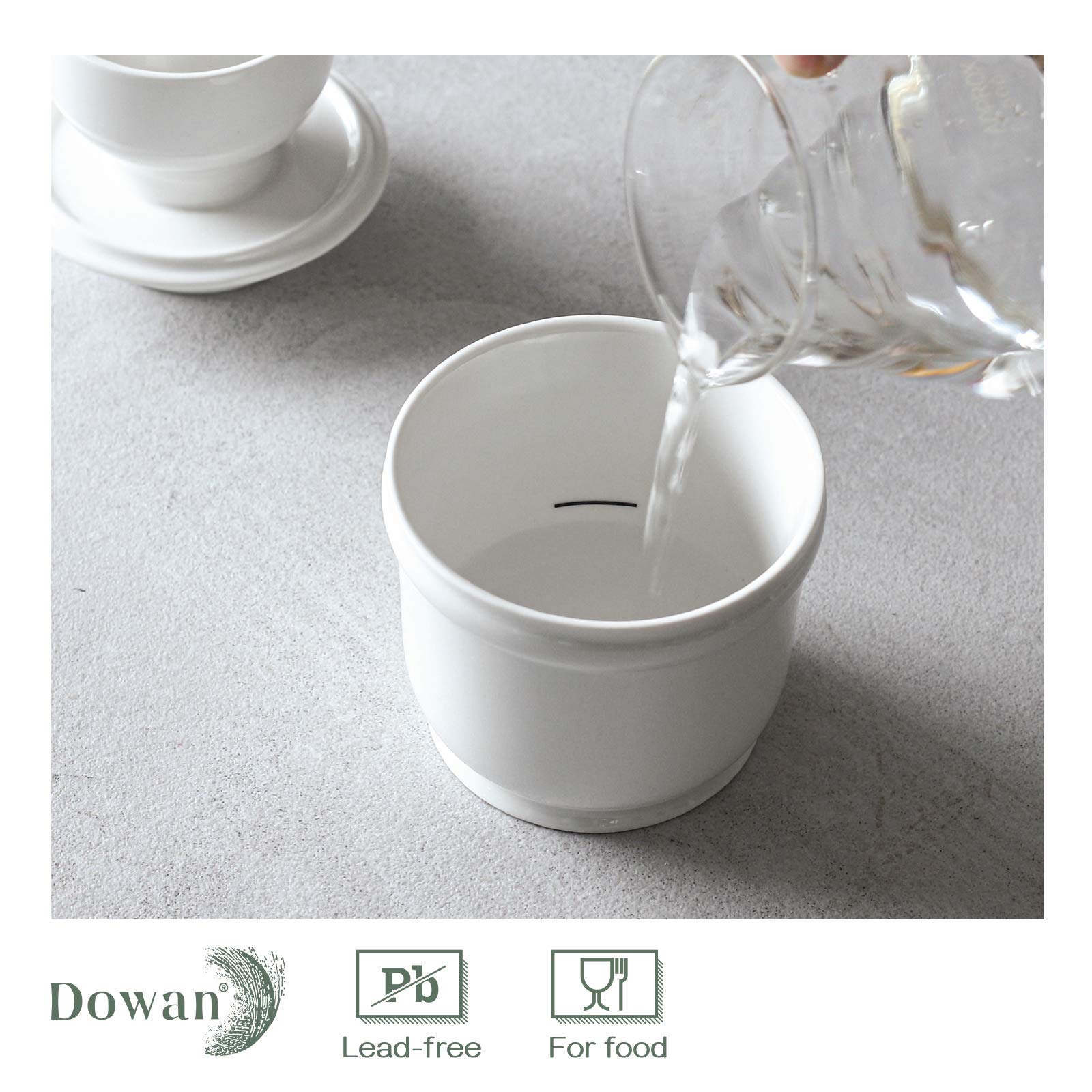 DOWAN butter crock raised handle enables easy lifting and safe serving