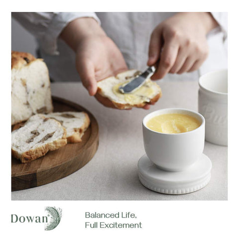 DOWAN Butter Crock farmhouse design adds warmth to any kitchen.