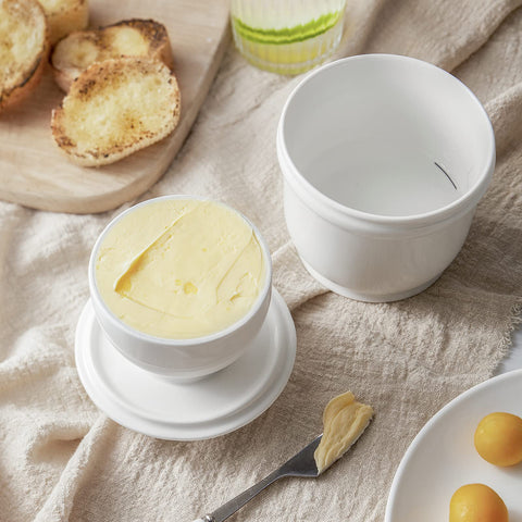 DOWAN butter crock water line inside demonstrates how moisture keeps butter soft