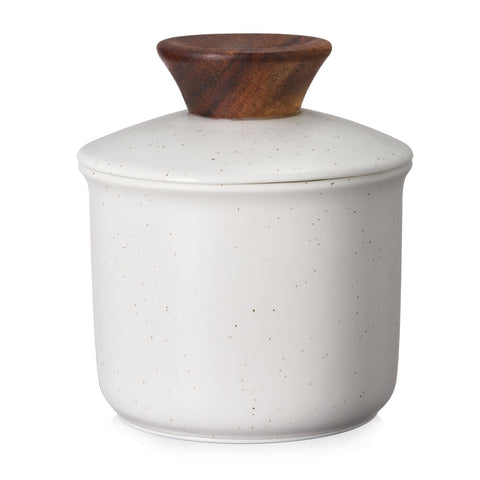 Dowan butter crock with waterline maintains ideal softness for easy spreading