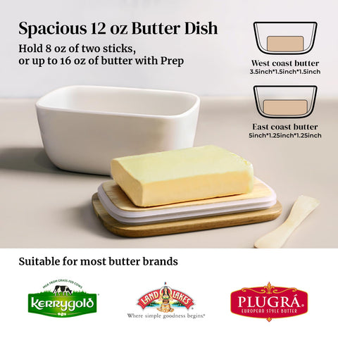 DOWAN silicone seal on butter dish preserves freshness and aroma