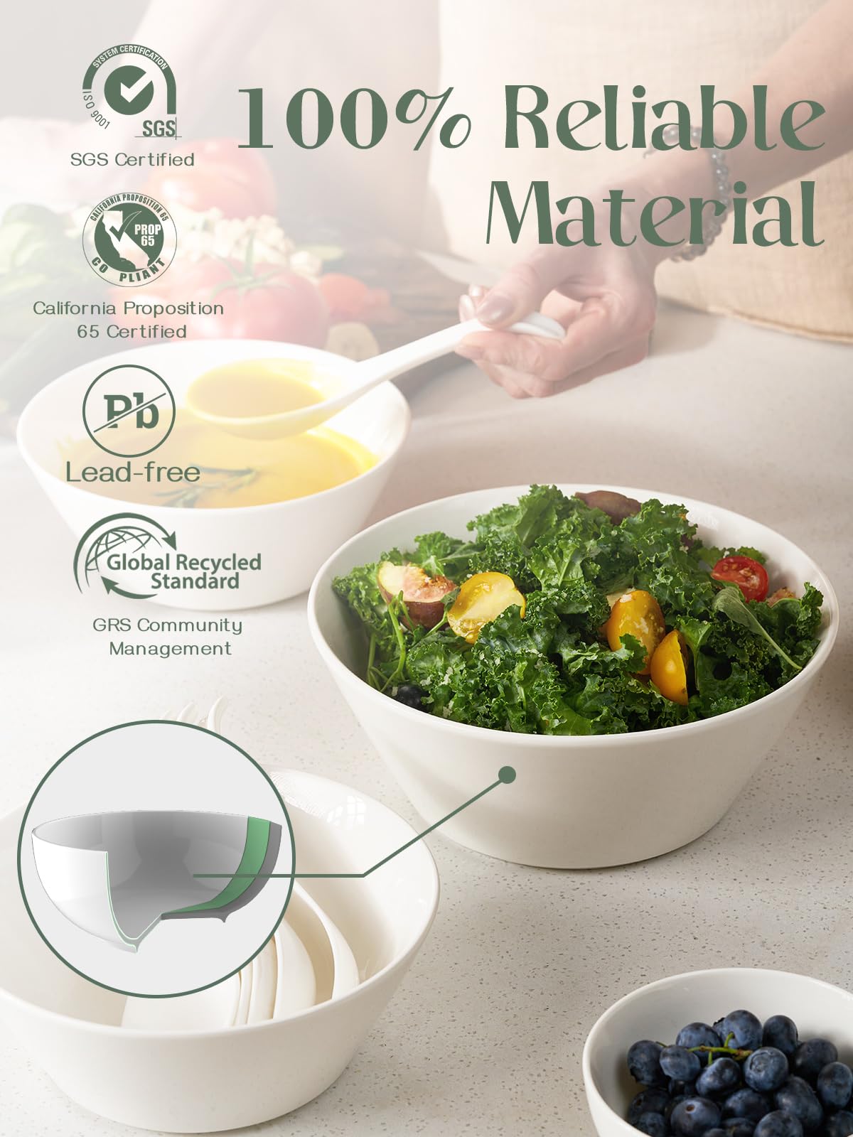Dowan ceramic bowls are microwave-safe and dishwasher-safe for easy kitchen routines.