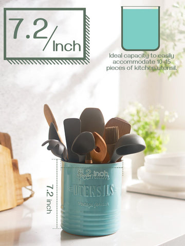 DOWAN ceramic crock with cork mat protects counters and reduces slips.