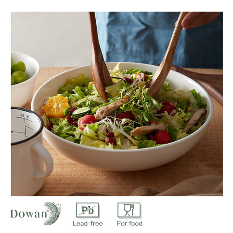DOWAN chip-resistant bowls withstand daily use and dishwasher cleaning.