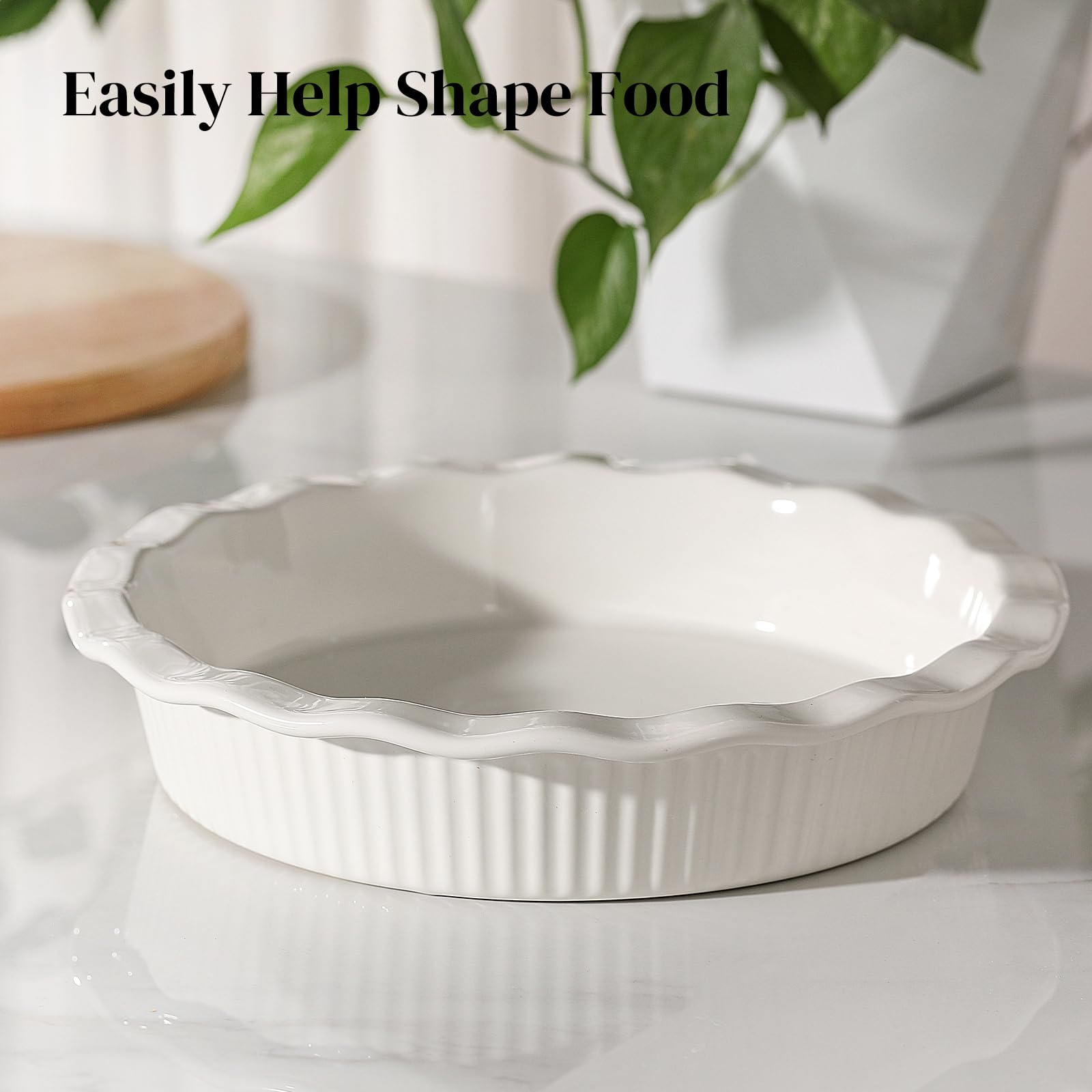 DOWAN deep-tart-pan-white fits pies, tarts, and desserts gracefully.