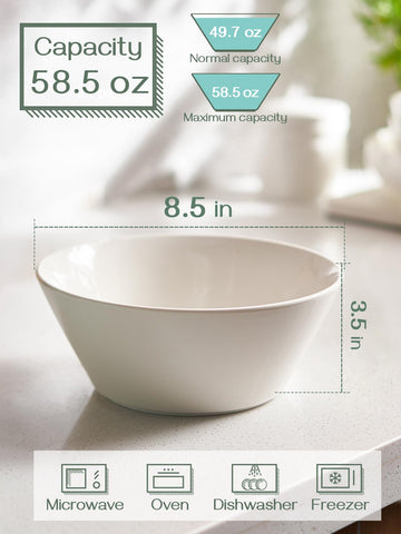 Dowan deep and wide design helps stirring and mixing with less mess.