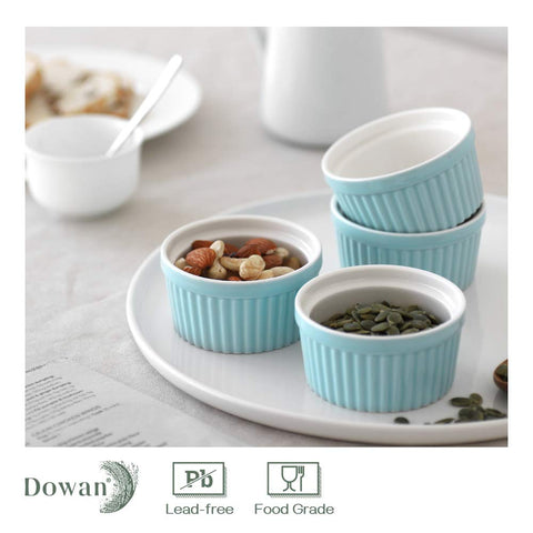 Dowan blue dipping sauce ramekin convenient for sauces and condiments.
