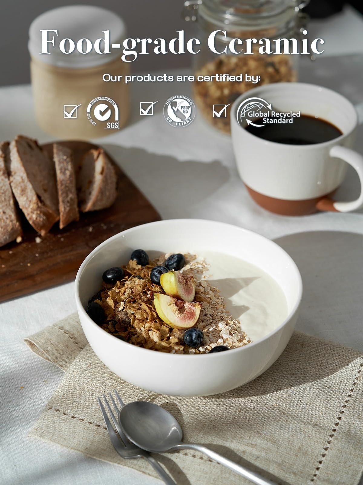 DOWAN bowls are dishwasher and microwave safe for daily use.