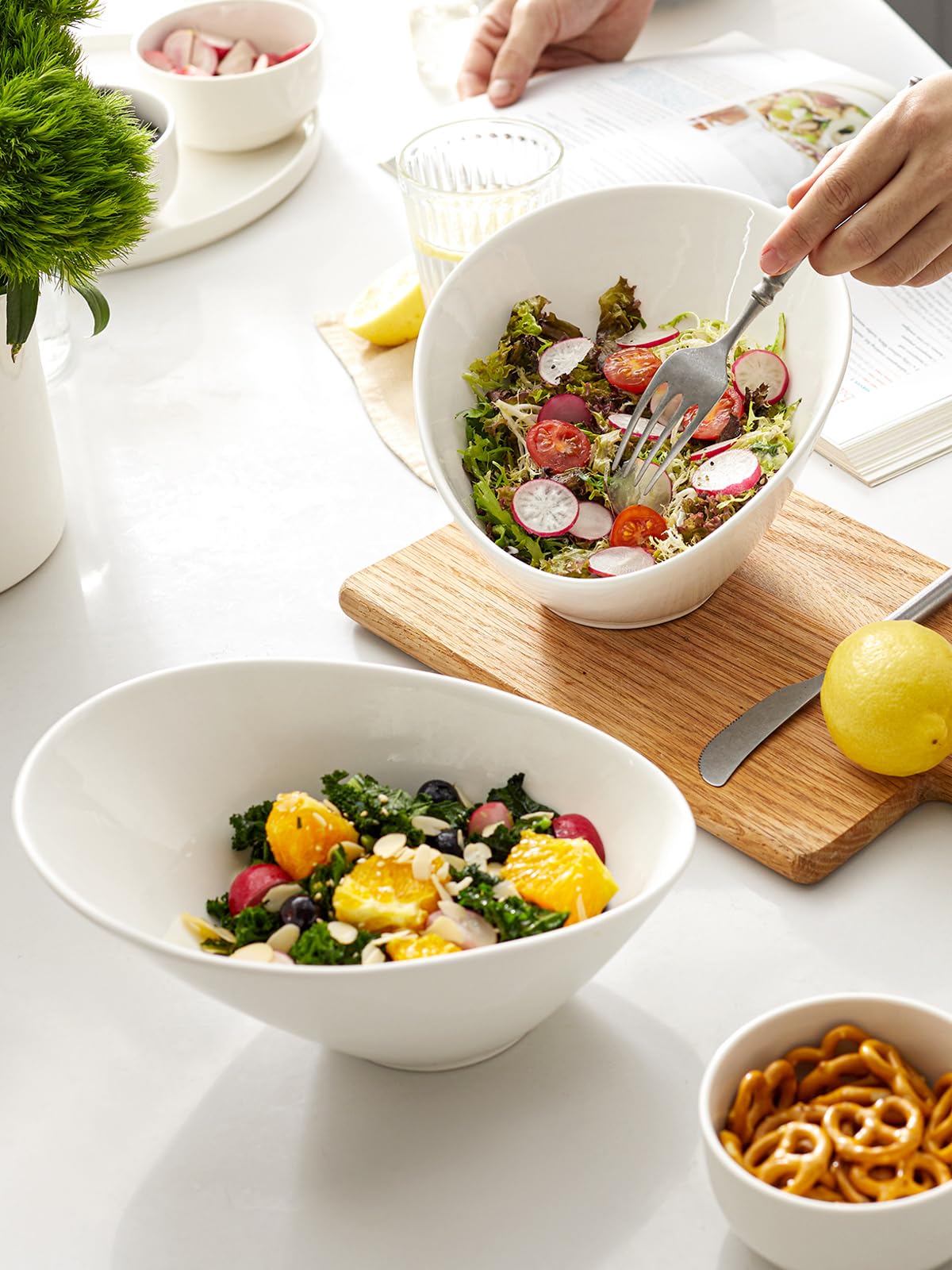 DOWAN dishwasher-safe bowls simplify cleanup after meals.
