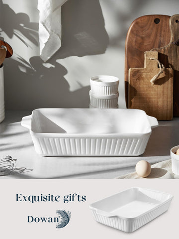 DOWAN dishwasher-safe bakeware simplifies post-dinner cleanup.