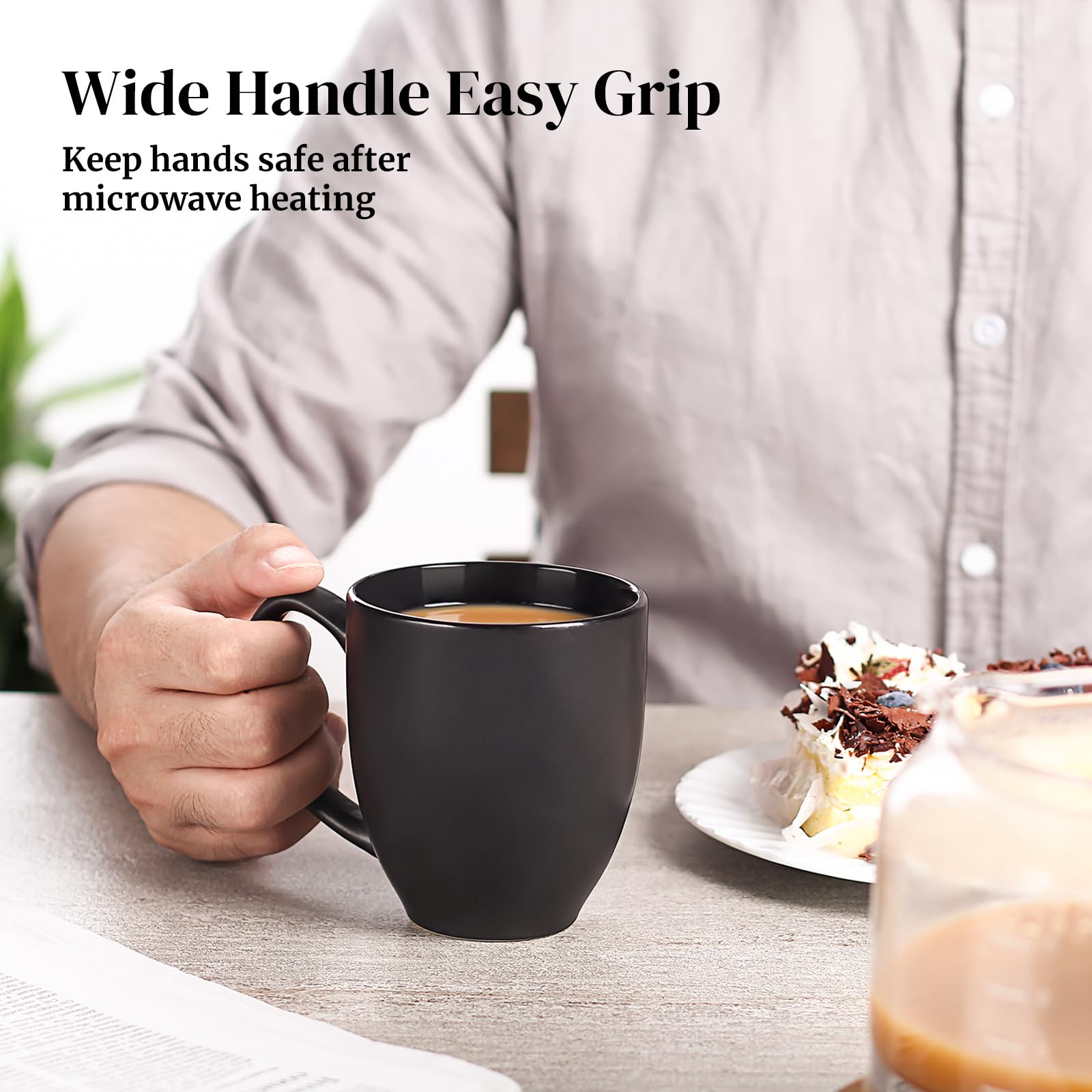 Dowan dishwasher-safe ceramic mug resists stains for effortless cleanup