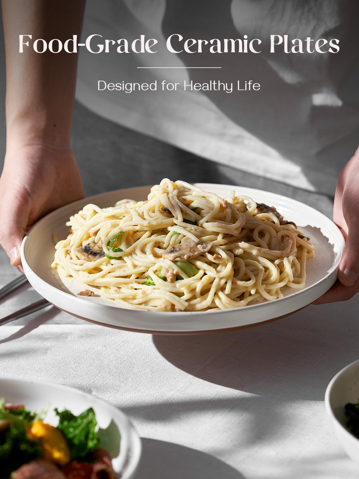 DOWAN durable-microwave-dishwasher-safe-plate withstands heat and frequent cleaning.
