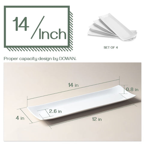 DOWAN durable thick porcelain keeps foods looking fresh during daily use.