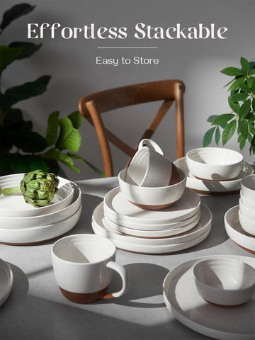 DOWAN easy-clean-dinner-plate glaze resists oil stains for quick cleaning.