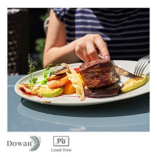 DOWAN easy-clean, stackable serving platter for compact kitchen storage.