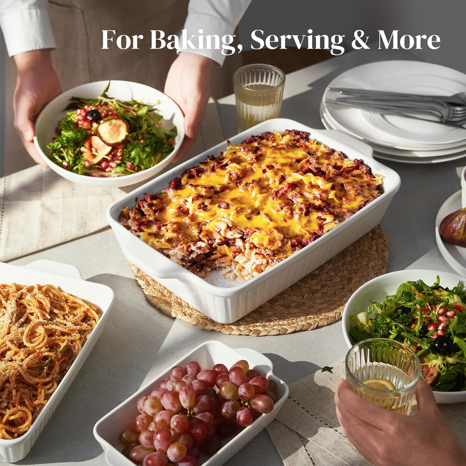 DOWAN elegant white bakeware makes a classy wedding gift.