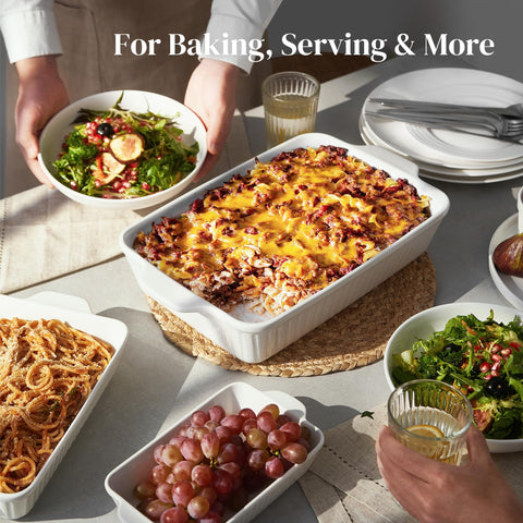 DOWAN elegant white bakeware makes a classy wedding gift.