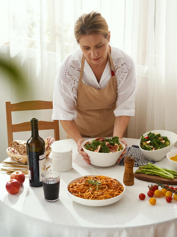 Dowan bowls stack neatly to save cabinet space.