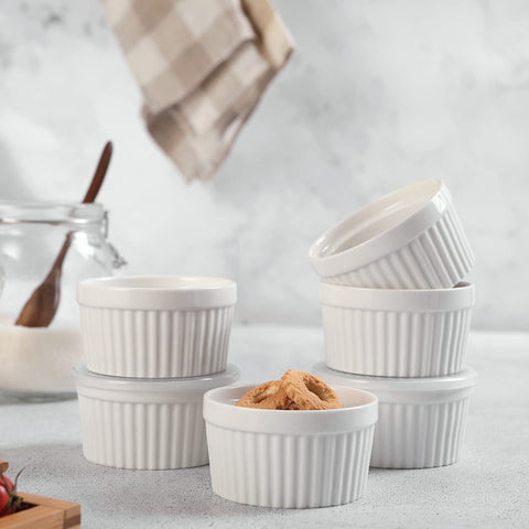 DOWAN fridge-to-oven safe ramekins support leftovers and meal prep.