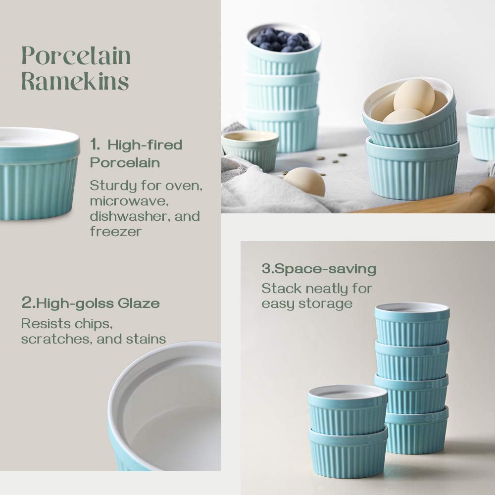 DOWAN gift-pack ramekins in blue, ready for gifting
