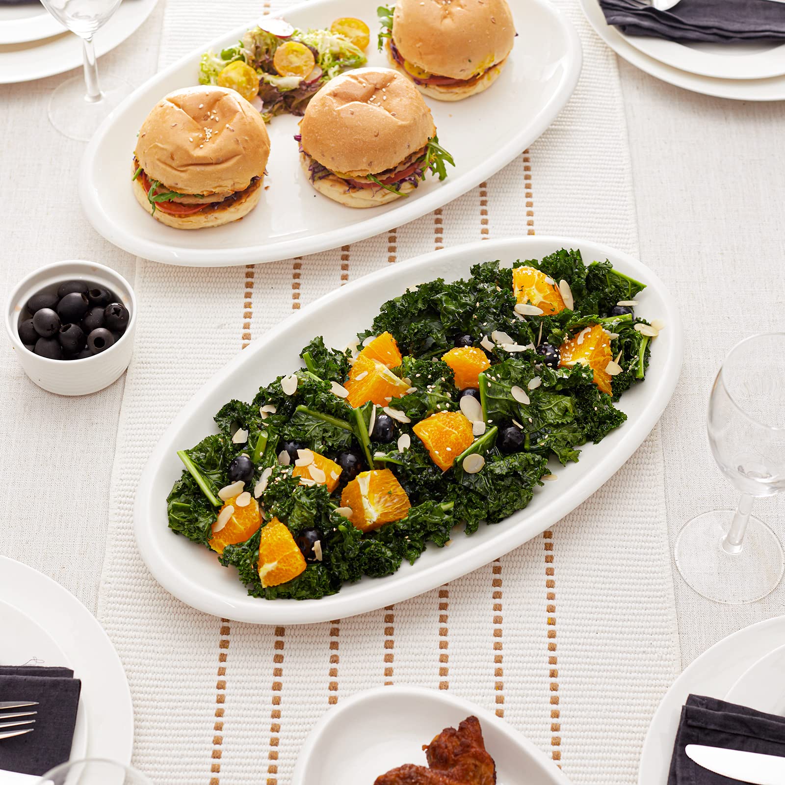 DOWAN lead-free porcelain platter offers safe, sturdy daily use.