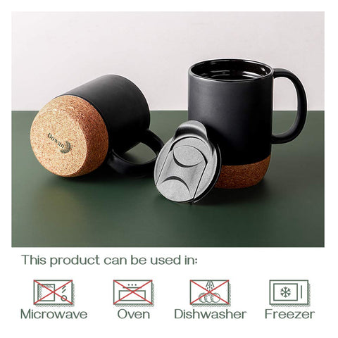 Dowan matte grey coffee mug duo for daily beverages