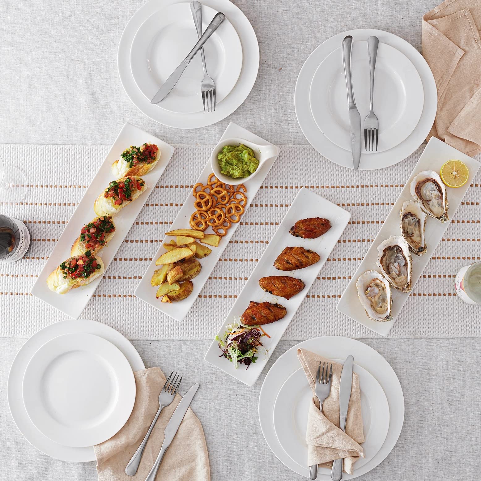 DOWAN plates are microwave, dishwasher, oven safe for versatile kitchen use.