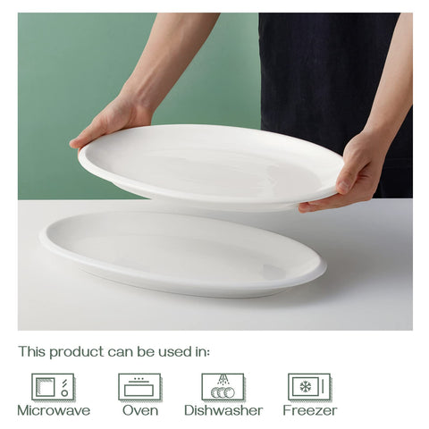DOWAN microwave and oven safe platter for reheating and serving.