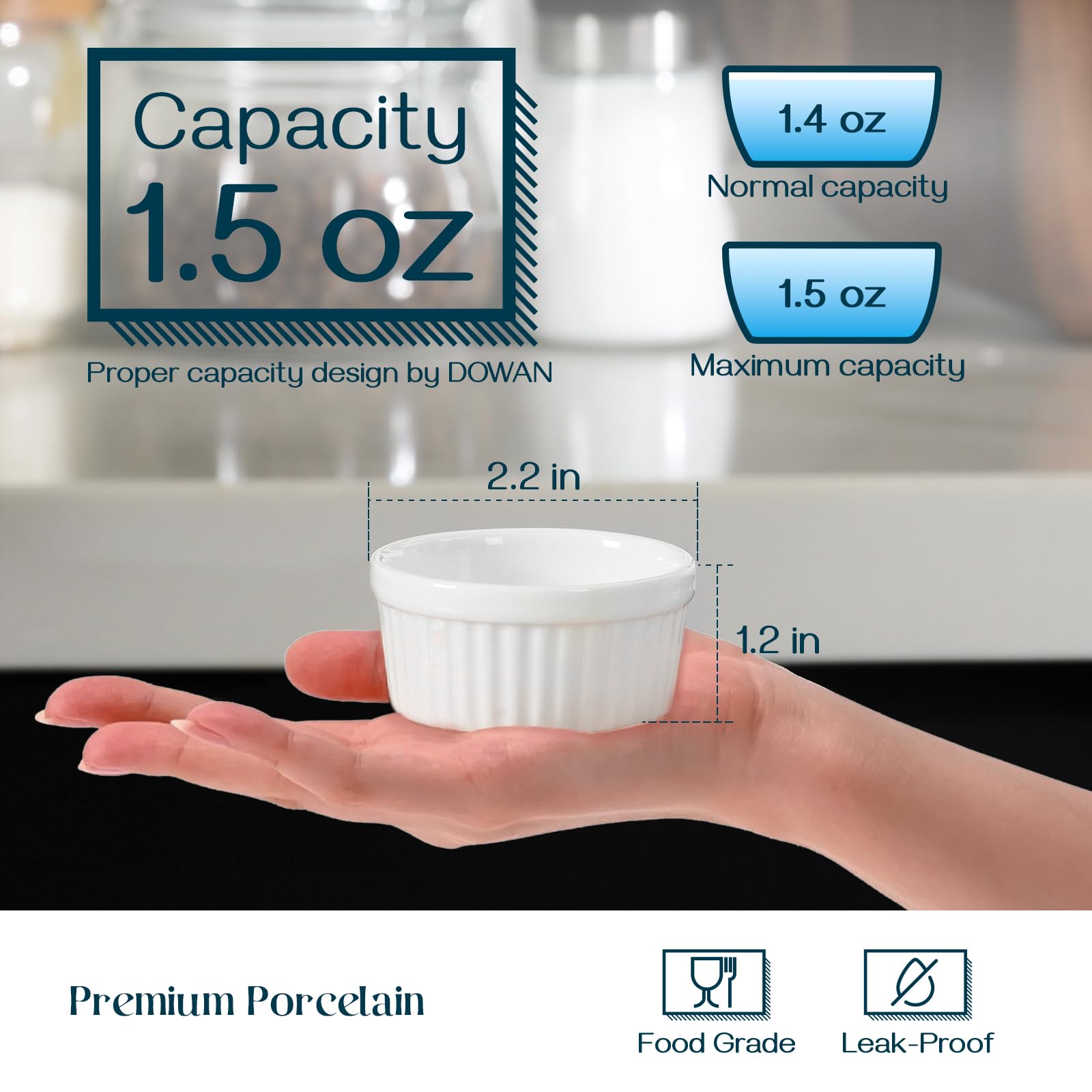 DOWAN mini ramekins for sauces ideal soy sauce dishes