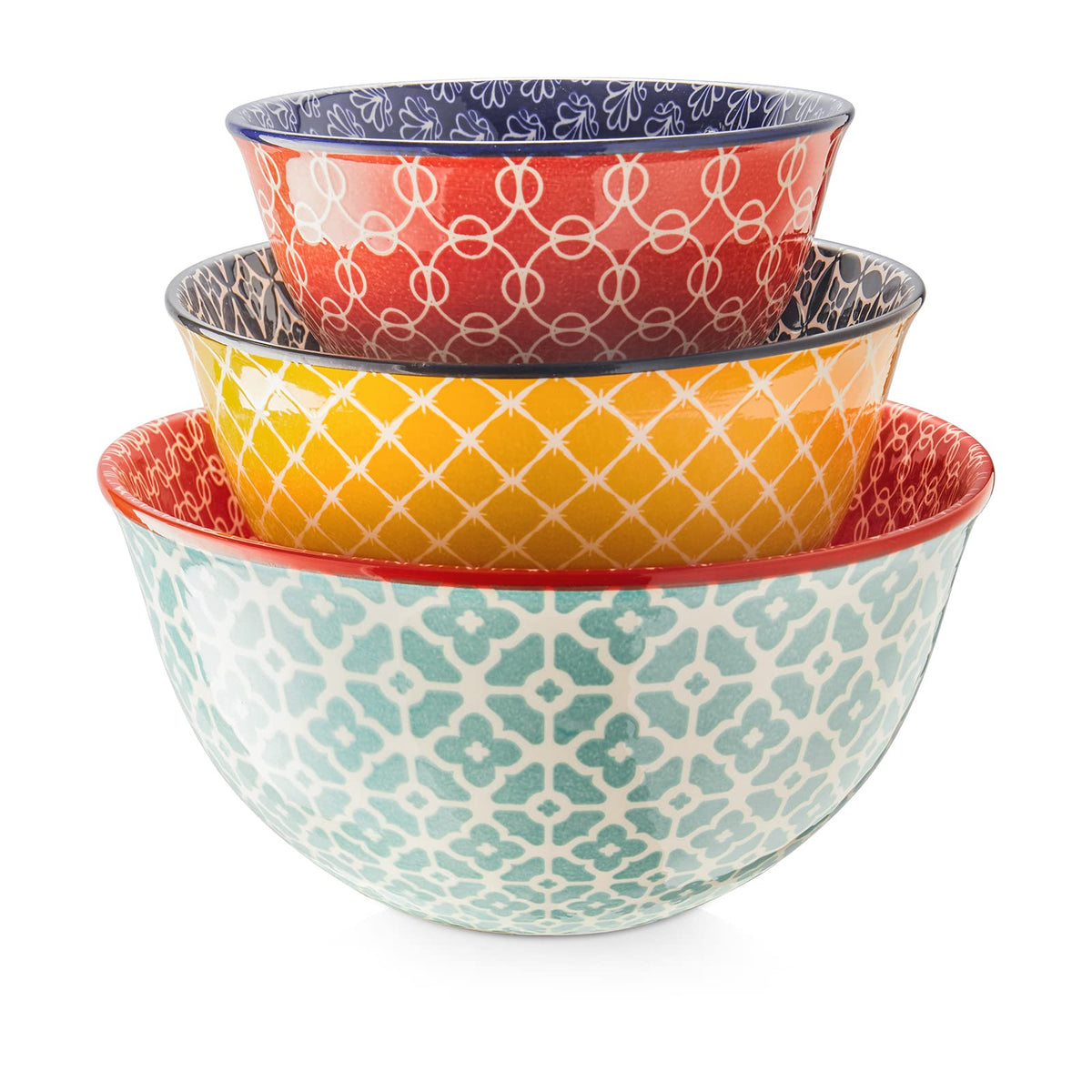 Dowan colorful nesting mixing bowls for versatile prep and bright kitchen display.