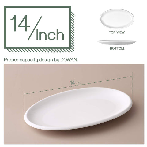 DOWAN no-spill edge design platter, easy to transport during entertaining.