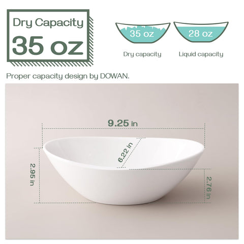 DOWAN oval serving dish set of four enhances wedding table displays with style.