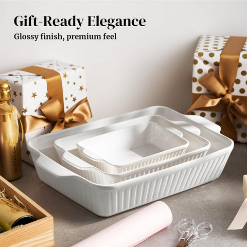DOWAN oven-to-table dish enhances presentation at gatherings.
