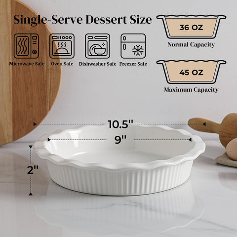 DOWAN pie pan wave-edge handle offers secure grip during baking.