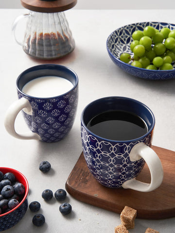 DOWAN porcelain mugs offer 16 oz capacity, perfect for lattes or cocoa in busy mornings.