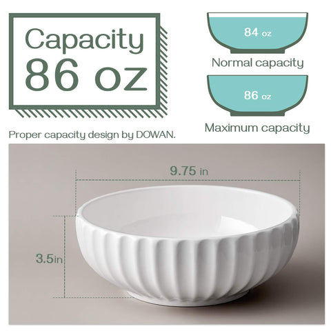 Dowan white porcelain bowls add timeless elegance to any table
