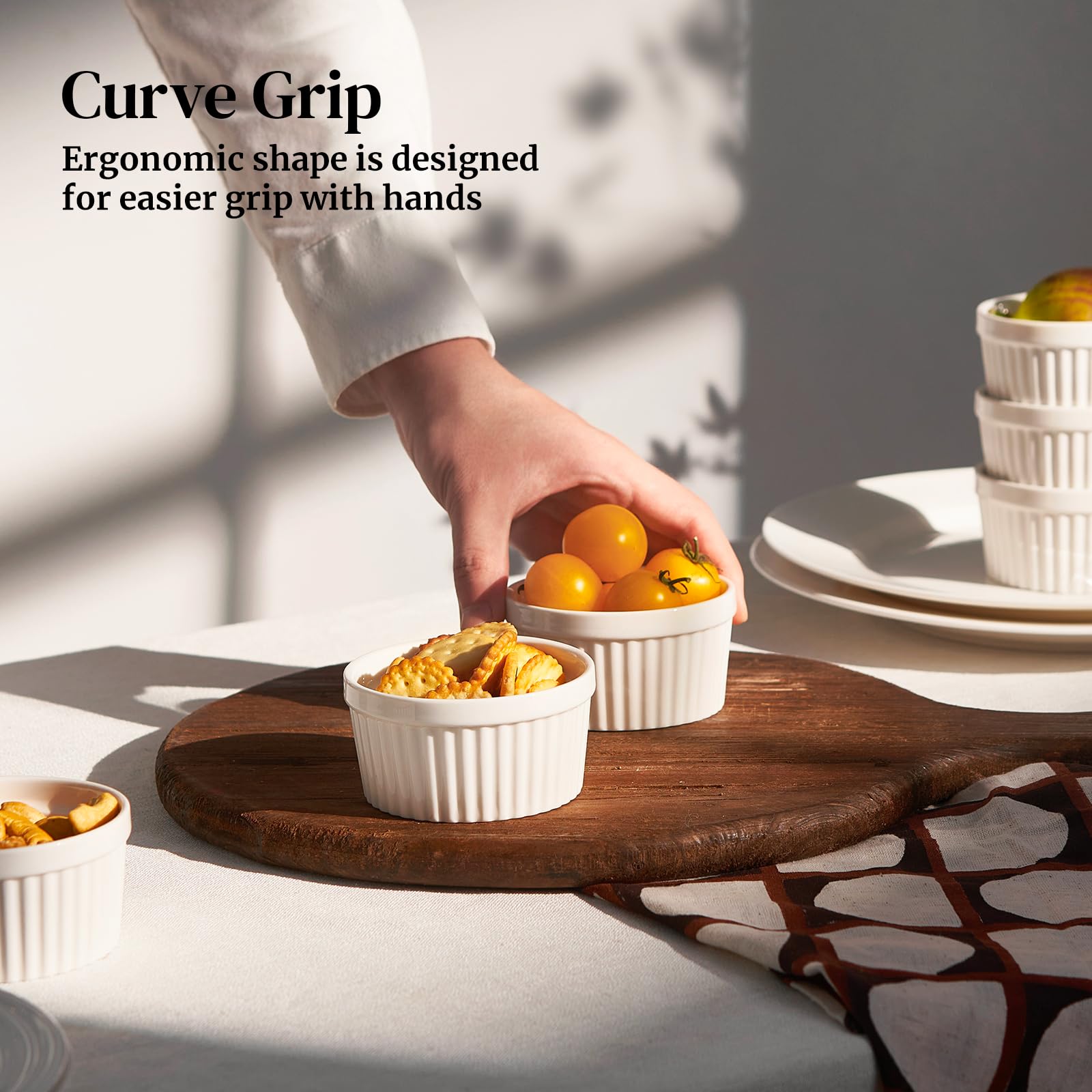 DOWAN serving mini desserts ramekins ideal for individual portions and presentation.