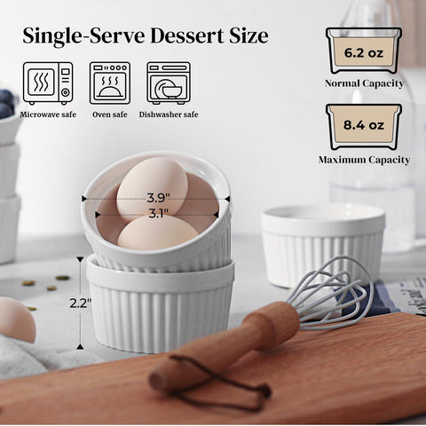 DOWAN creme brulee 6oz ramekin ideal for classic desserts at home.