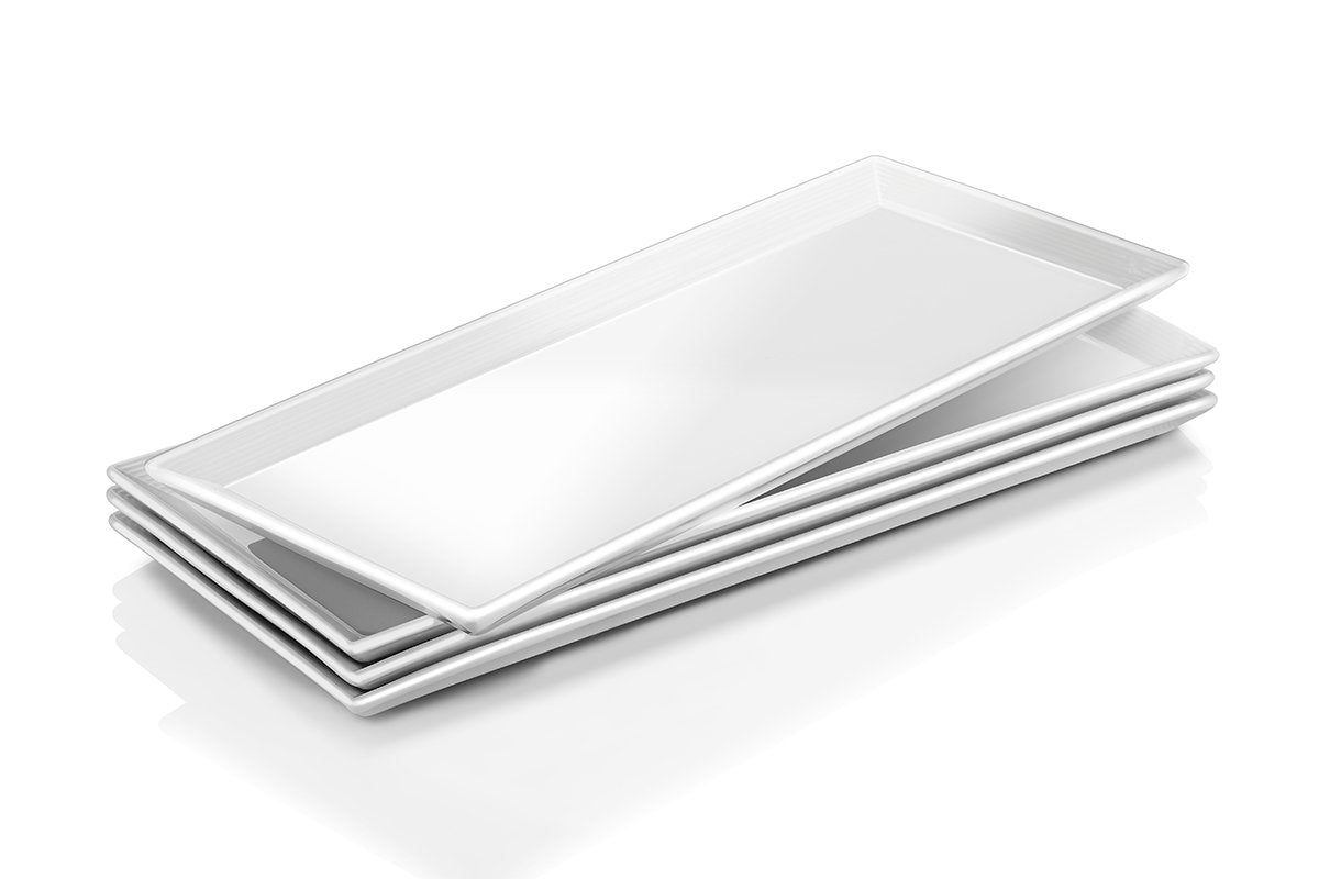 Dowan rectangle plate for sushi, ideal for elegant party presentation.