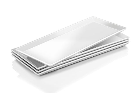 Dowan rectangle plate for sushi, ideal for elegant party presentation.