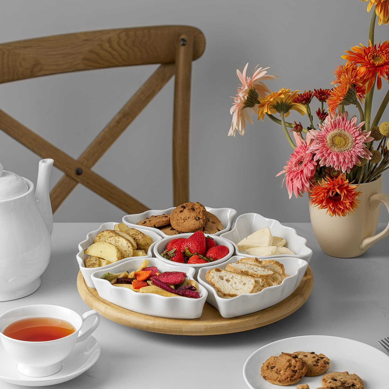 DOWAN ceramic pieces are dishwasher safe for easy cleanup.