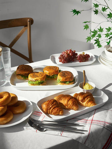 DOWAN 14-inch rectangle serving platter ideal for sharing appetizers or pastries