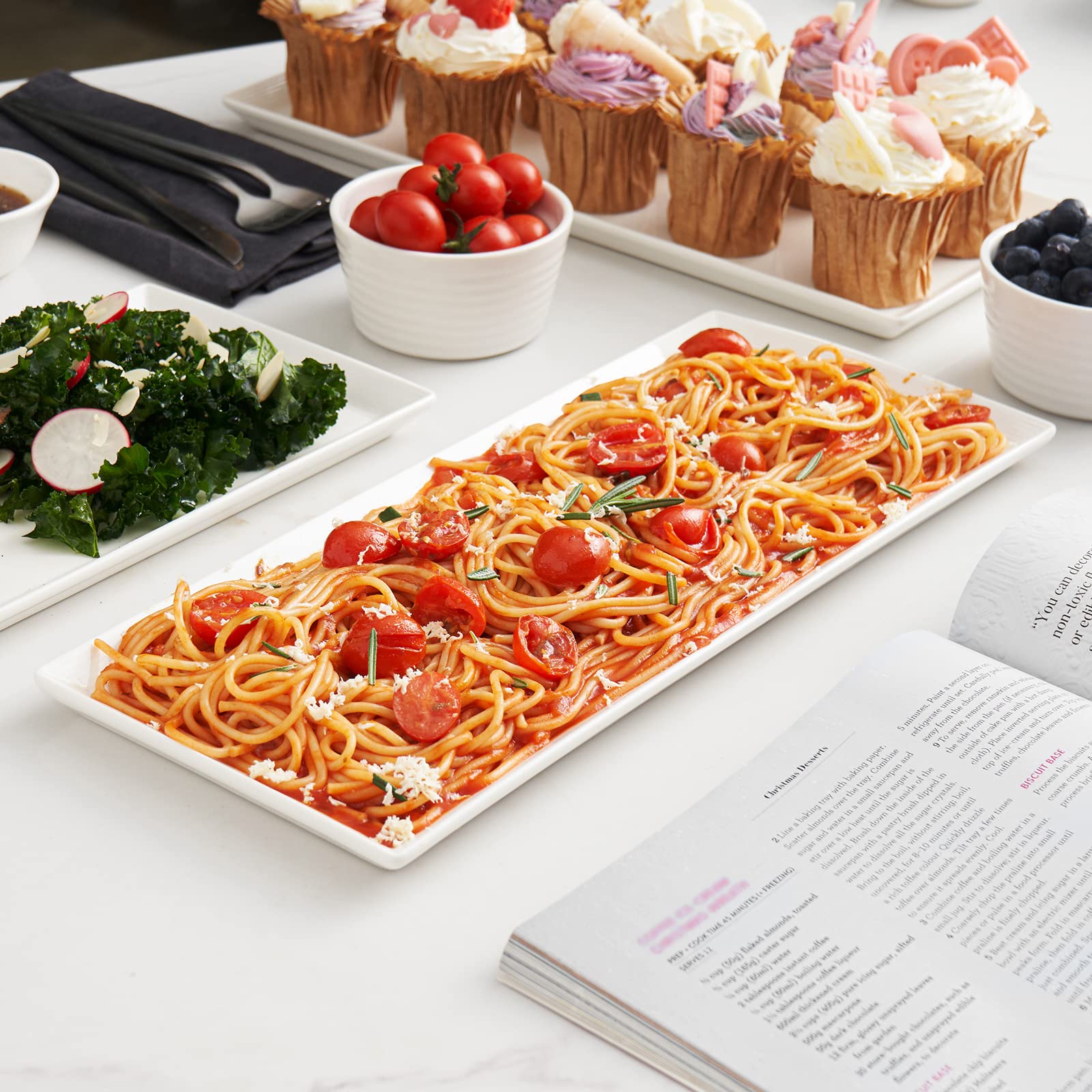Dowan serving trays in large size for family meals and gatherings.