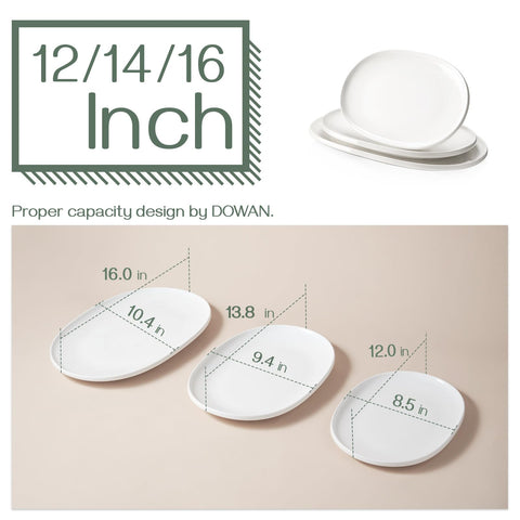 DOWAN 12-inch platter offers a compact option for appetizers and sides.
