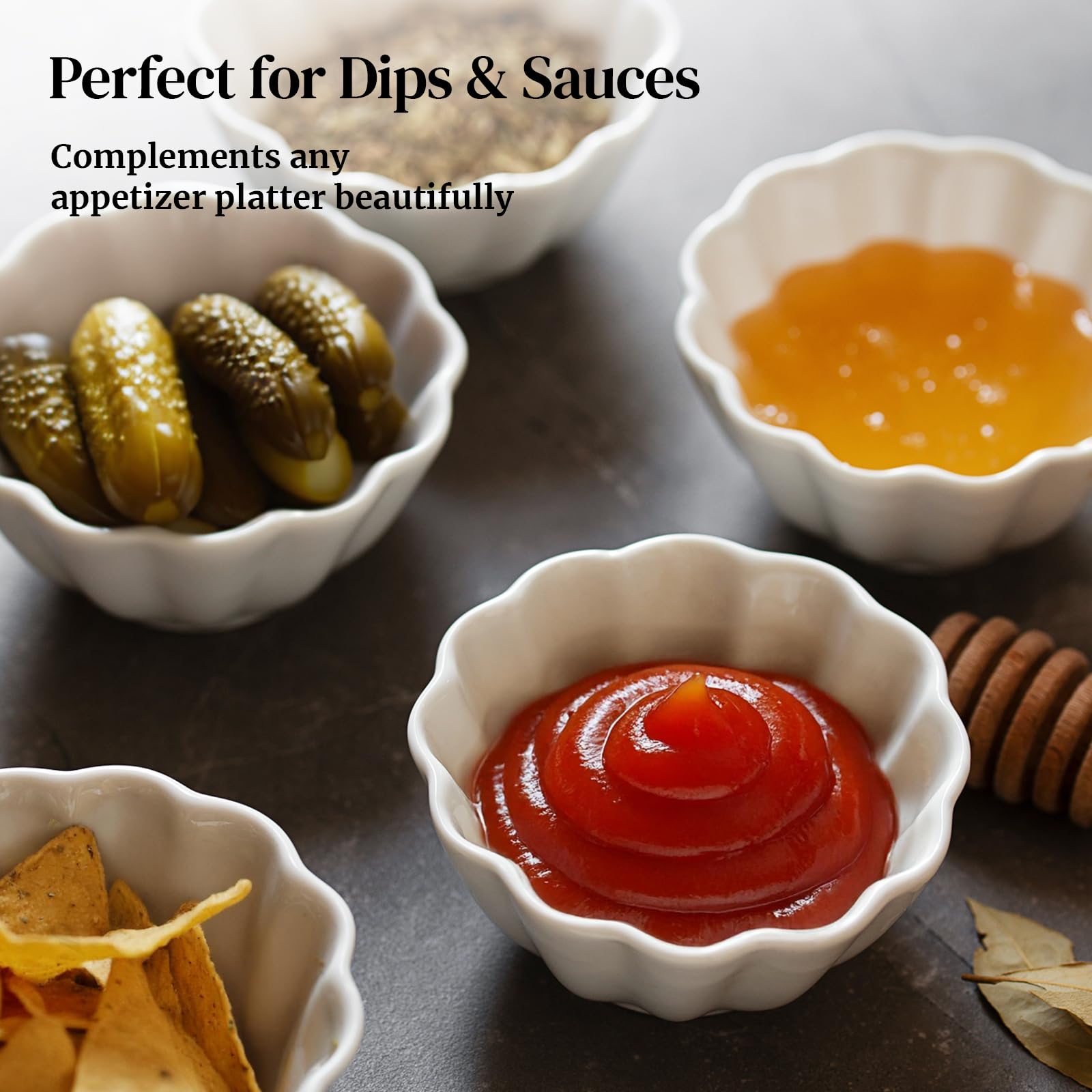 DOWAN smooth glaze ramekins resist stains and chips during use