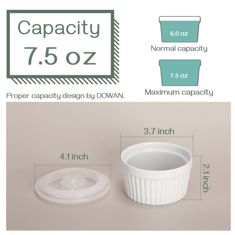 DOWAN souffle ramekin 6 oz highlighting light texture and portion control.